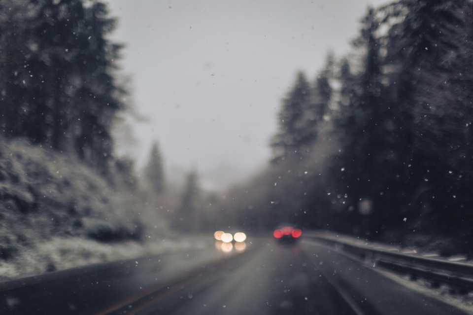 Making the most of passenger seat driving today in our first snow of 2015!